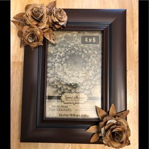 “Antiqued” Rose Picture Frame